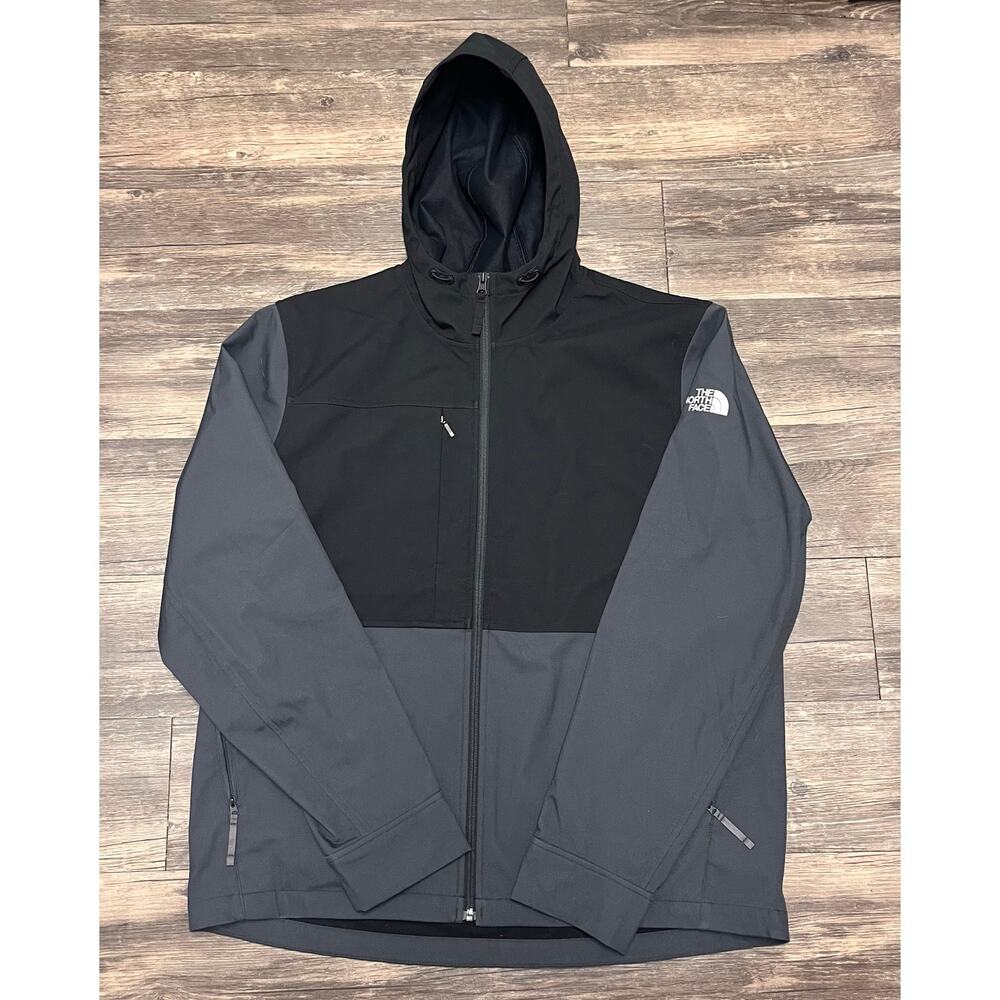 The North Face Castle Rock Softshell Jacket Hooded Gray Black Mens XL NF0A529R - Picture 3 of 14